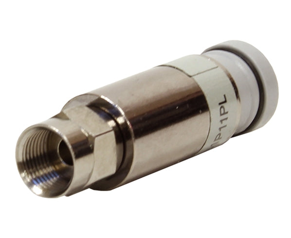 Universal Male F-Type RG11 Coax Cable Connector Plenum, ProSNS TM 7/16in Gray Ring