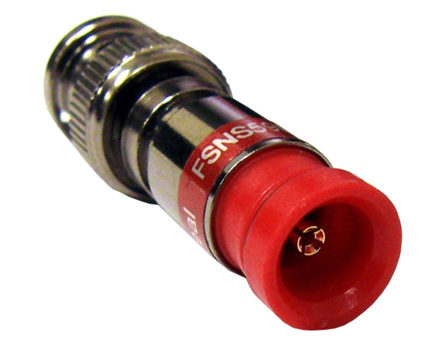 BNC Snap N Seal RG59 CATV Coax Cable Connector Red Ring 