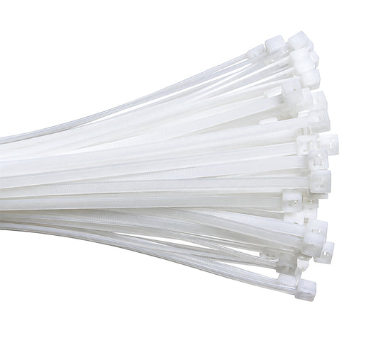 7" Nylon Cable Tie 50lbs tensile strength Natural (Clear) 100pk