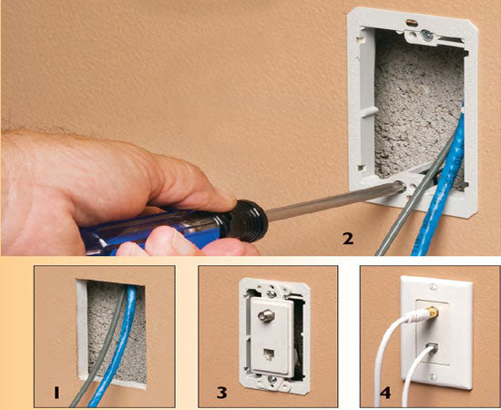 Single Gang Low Profile Non-Metallic Drywall Mud-Ring Mounting Bracket, White