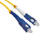 Fiber Optic Patch Cable, SC to ST, Single Mode 9/125, Duplex