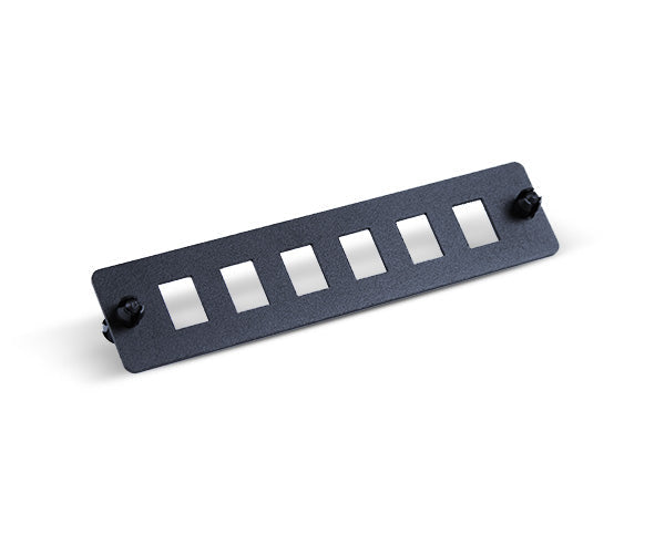 6-Port Blank Fiber Adapter Panel - Compatible with Duplex LC or Simplex SC Couplers (For Flanged Adapters)