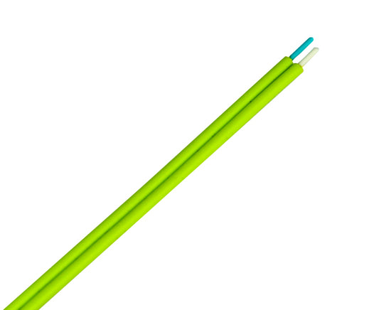 Duplex Plenum Fiber Optic Cable, 2mm Multimode OM5, Indoor, Lime Green