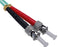 Fiber Optic Patch Cable, ST-ST, 10 Gig Multimode 50/125 OM3, Duplex