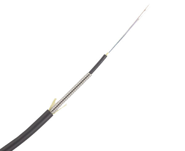 Micro-Distribution Armored Plenum Ribbon Fiber Optic Cable, Single Mode, Indoor/Outdoor