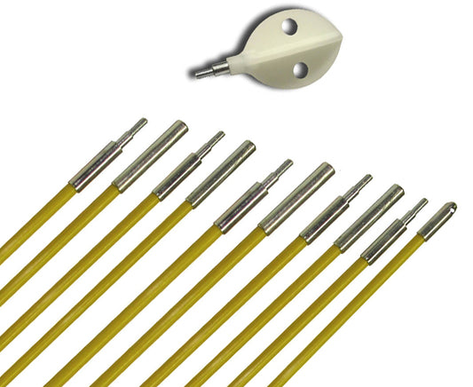 Fiberfish Kit - 48' long x 1/4"Diameter - Yellow