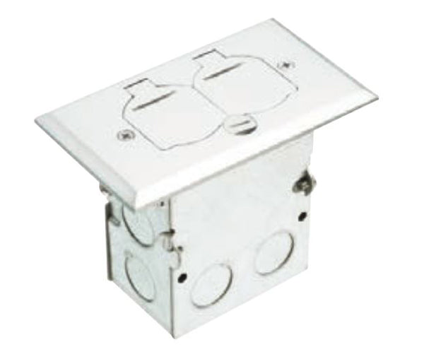Power Outlet Floor Box Single Gang - Nickel Plated