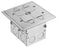 Power Outlet Floor Box Dual Gang - Nickel - Primus Cable