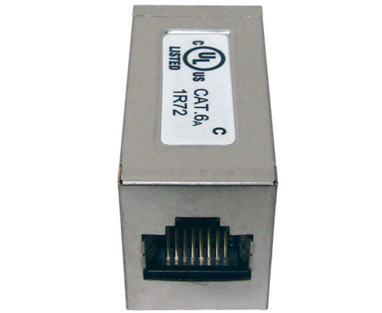 CAT6A RJ45 Inline Coupler, Shielded