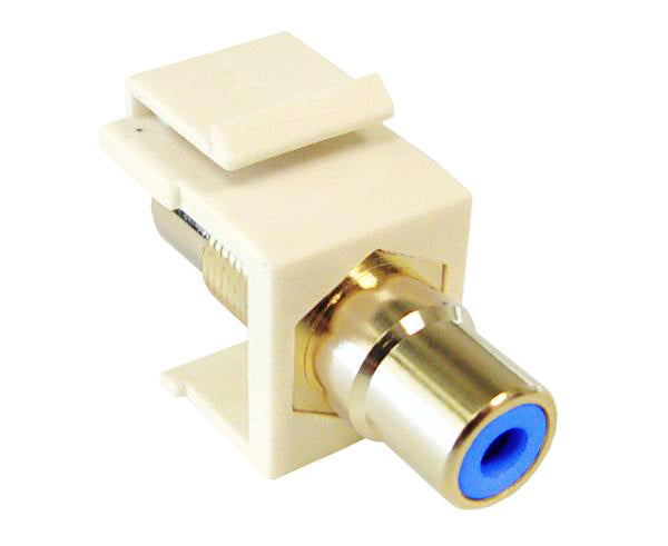 RCA F/F Keystone Modules For Wall Plate angled view - blue