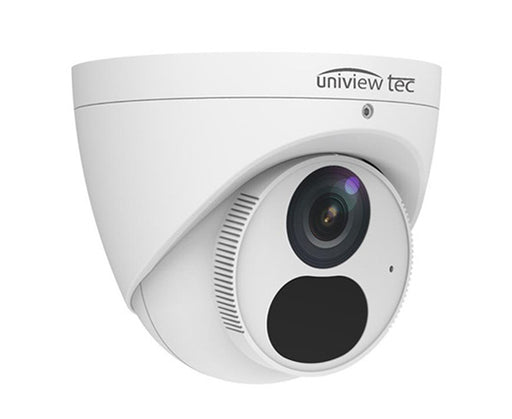 8MP Uniview Tec Turret Dome Security Camera with Wide Angle Lens with 4K Resolution and Smart IR Lights - White