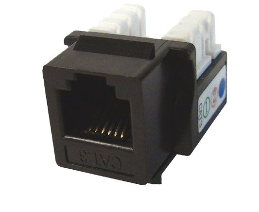 CAT3 RJ11 RJ12 Keystone Jack, U Style, Gold Plated, 110 type