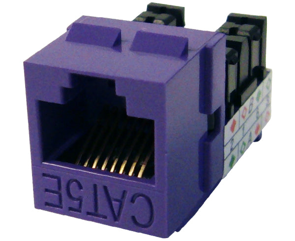 CAT 5E Keystone Jack, MIG+ High Density CAT 5E Jack - Purple