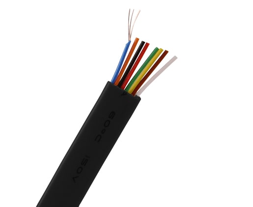 Flat Modular Black Cable 1000' - 26 AWG UL Listed - 4, 6, and 8 Conductors