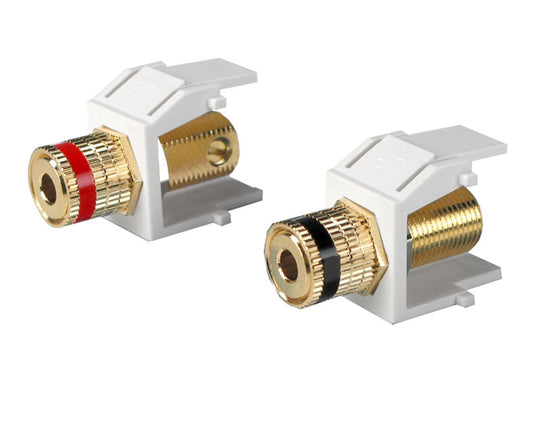 Binding Post Pair, High Density Speaker Keystone Jack w/ Red and Black