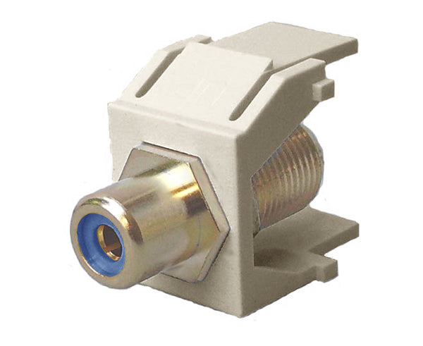 RCA to F-Type High Density Keystone Module - Available in 10 Color Options
