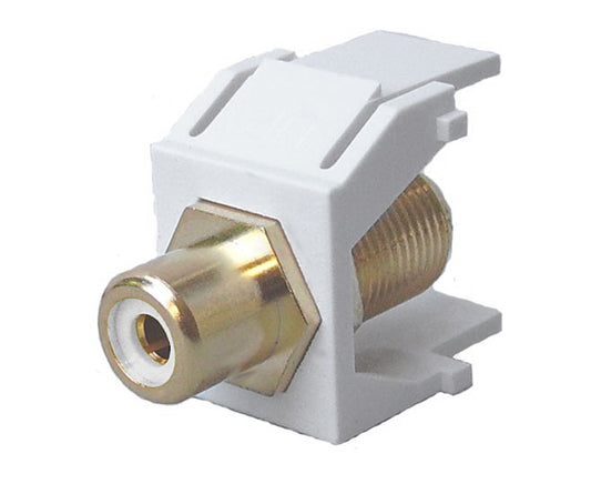 RCA to F-Type High Density Keystone Module - Available in 10 Color Options