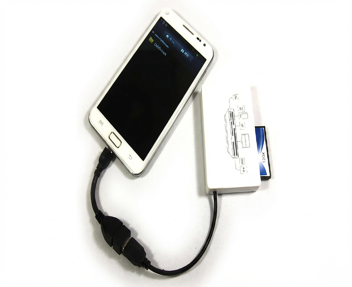 USB 2.0 Adapter Cable, Micro B Male/A-Male - In Use