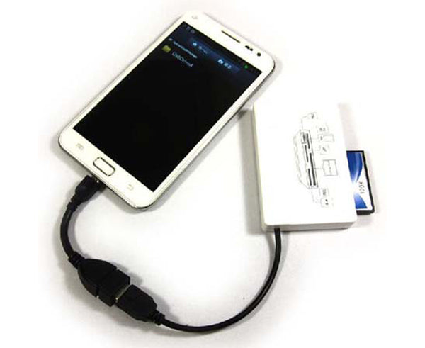 USB 2.0 Adapter Cable, Micro B Male/A-Male - In Use