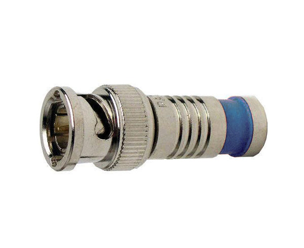BNC RG6 Quad Nickel SealSmart Coaxial Compression Connectors