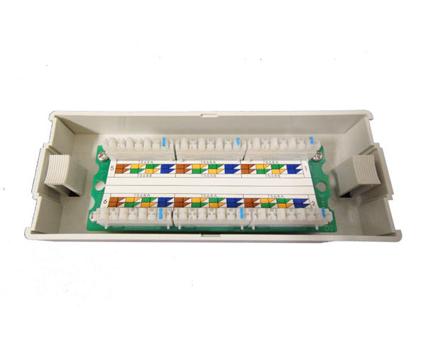 CAT 6 Patch Panel, Rear-Terminating Patch Box interior