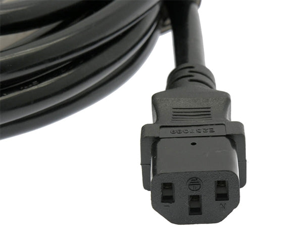 Power Cord, C13 to C14, SJT, 14/3, Black - Primus Cable Electrical Power