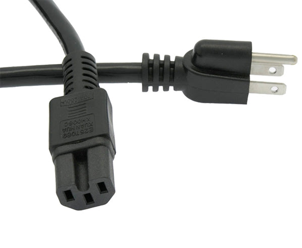 Computer Power Cord, SJT 14/3 Rated, 5-15P to C15 - Primus Cable