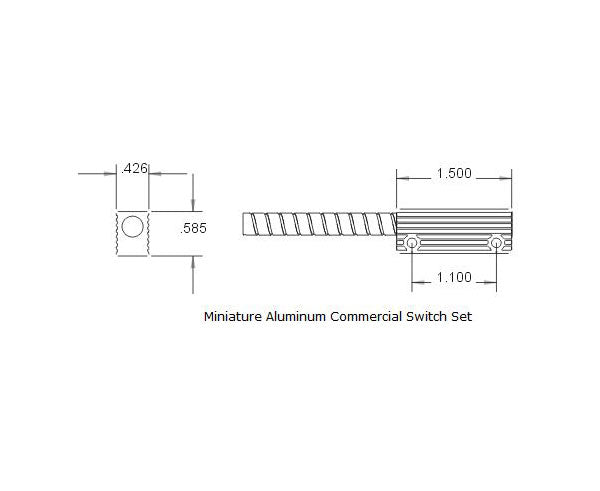 Miniature Aluminum Commercial Surface Mount Switch Set - 4460 Series, 10/pack