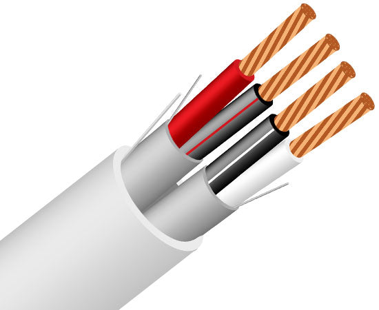 Com Control Cable Plenum (CMP) 22/2 (7 Strand) Each Pair Shielded 1000 Feet White