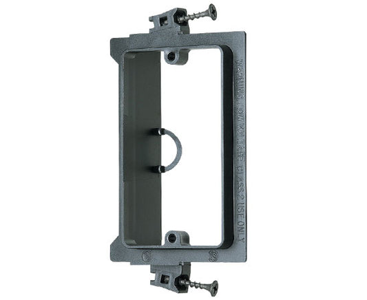 Single Gang Screw-on Low Voltage Mounting Brackets, Black with Screws