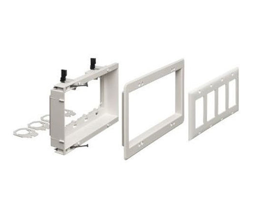 Recessed Low Voltage Drywall Mounting Bracket 4 Gang