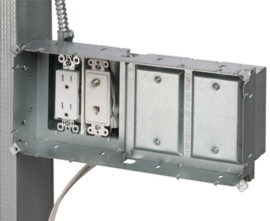 4-Gang Recessed Steel TV Box™ Multi Gang Power & Low Voltage Electrical Box