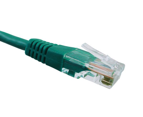 CAT5E Ethernet Patch Cable, Molded Boot, RJ45 - RJ45, 14ft, Overstock - Green