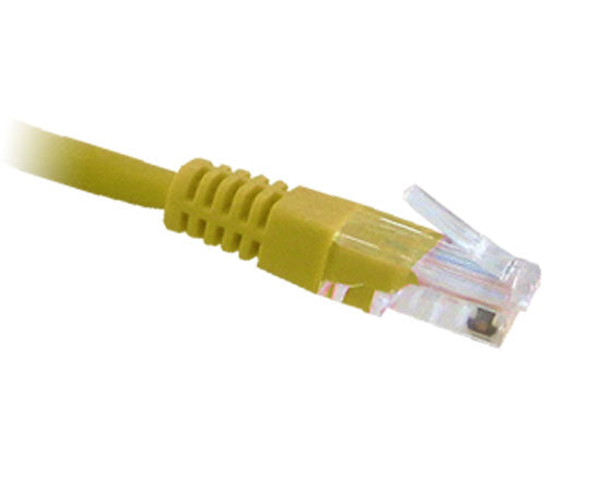 CAT5E Ethernet Patch Cable, Molded Boot, RJ45 - RJ45, 3ft - yellow