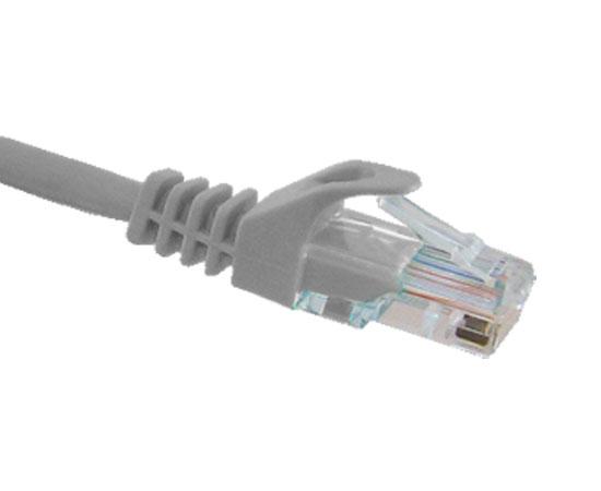 CAT5E Ethernet Patch Cable, Snagless Molded Boot, RJ45 - RJ45, 1.5ft - Grey