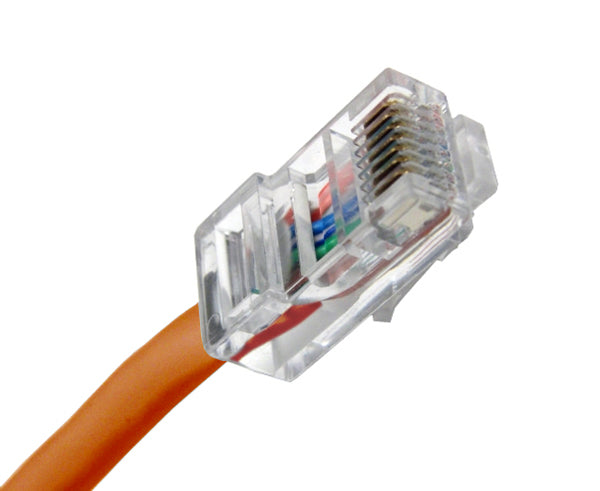 CAT5E Ethernet Patch Cable, Non-Booted, RJ45 - RJ45, 7ft - Orange