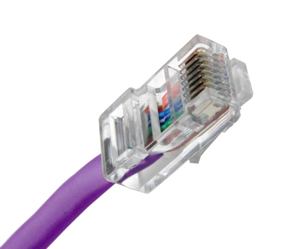 CAT5E Ethernet Patch Cable, Non-Booted, RJ45 - RJ45, 7ft - Purple