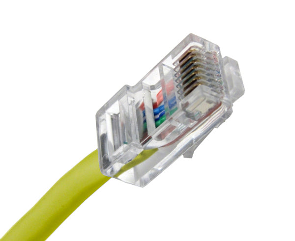 CAT5E Ethernet Patch Cable, Non-Booted, RJ45 - RJ45, 7ft - Yellow