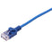 CAT6 Ethernet Patch Cable, Slim, Snagless Molded Boot, 28 AWG, RJ45 - RJ45,  2FT Blue