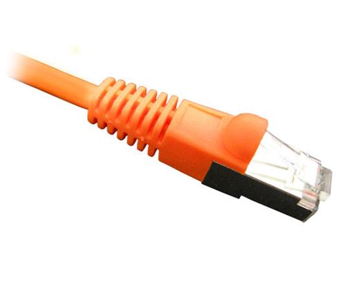 CAT5E Ethernet Patch Cable Shielded, Snagless Molded Boot, RJ45 - RJ45, 2ft