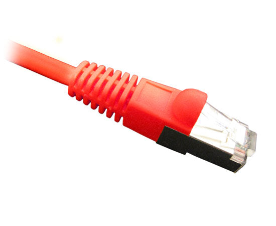 CAT5E Ethernet Patch Cable Shielded, Snagless Molded Boot, RJ45 - RJ45, 20ft - Red