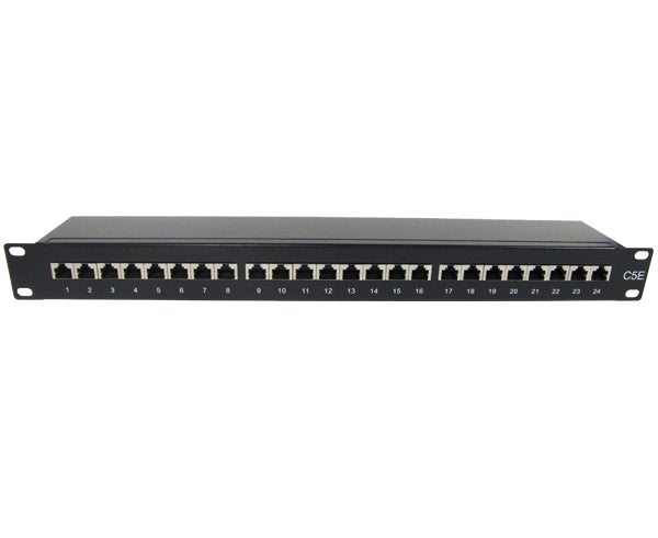 CAT 5E Shielded Ethernet Patch Panel for Networking, 24 port_2