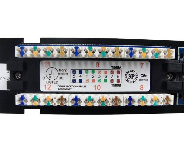 CAT5E 12 Port Vertical Patch Panel w/ Bracket_12