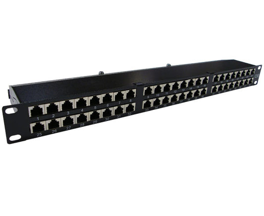 CAT5E High Density 48 Shielded Patch Panel, 1U