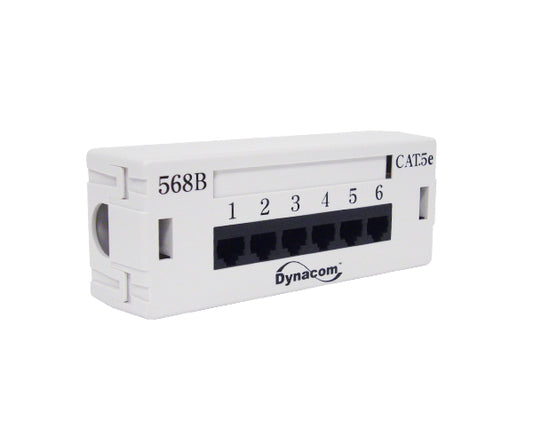Rear-Terminating CAT 5E Patch Box, 6-Port