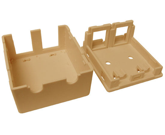 Surface Mount Box, 2-Port - Almond