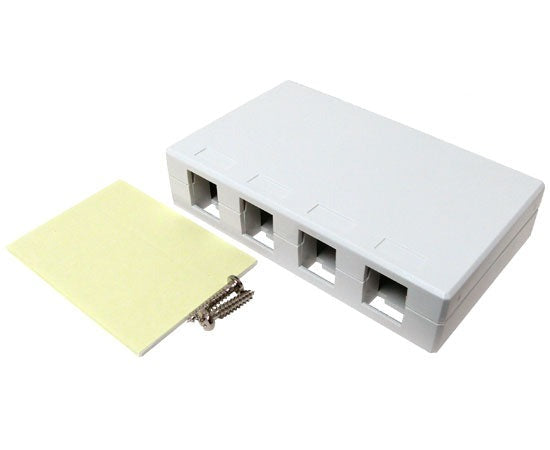 Surface Mount Box, 4 Port, Unloaded