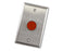 Remote Station Plate, Single Gang Stainless Steel Plate with One Red Panic Button