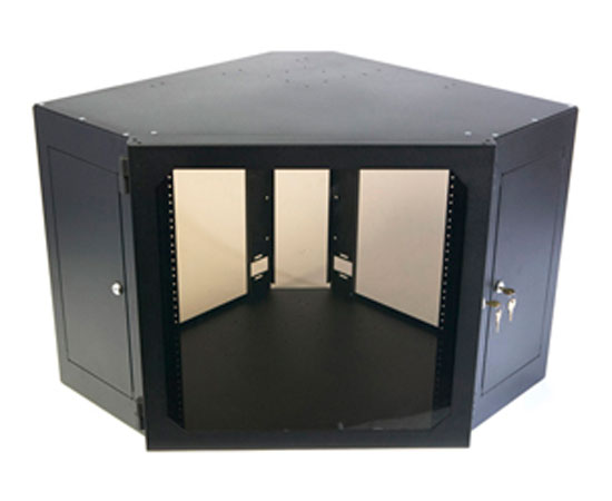 Network Rack, Corner Wall Mount Enclosure, 12U 1 of 10 of 10