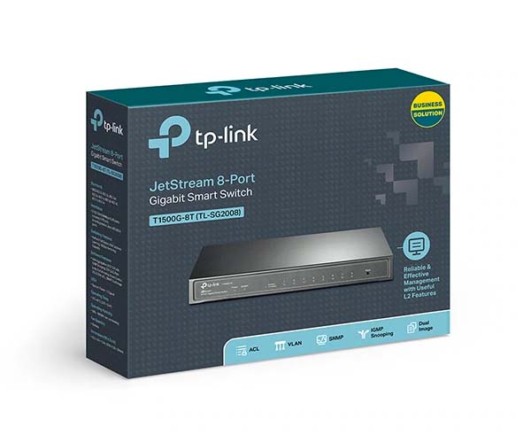 JetStream 8-Port Gigabit Smart Ethernet Switch